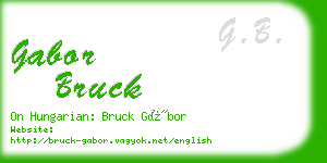 gabor bruck business card